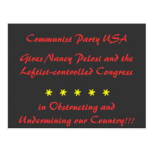 Communist Party USA, Gives Nancy Pelosi and the... Postcards