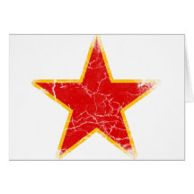 Communist Red Star Vintage Card
