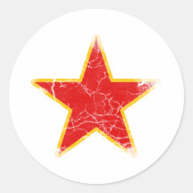 Communist Red Star Vintage Stickers