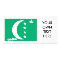 Comoros Flag Custom Photo Card
