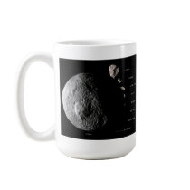 Comparative Size Chart of Nine Asteroids Mugs