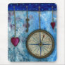 Compass and hearts mousepad.