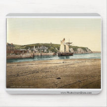 Compass Point, Bude, Cornwall, England vintage Pho Mouse Mat