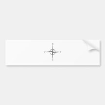 Compass Rose Bumper Sticker