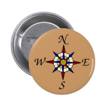 Compass Rose Button
