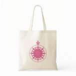 Compass Rose Pink Canvas Bags
