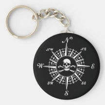 Compass Rose Skull 1 Key Chains