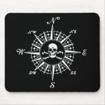 Compass Rose Skull 1 Mousemat