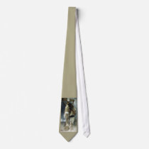 Compassion by William Bouguereau 1896 on Beige Custom Tie