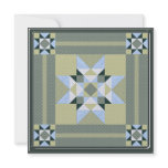 Complex Star Patch in Green & Blue Personalized Announcements