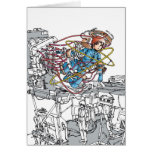 Complicated Android Girl Greeting Cards