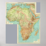 Composite Africa with shipping routes posters