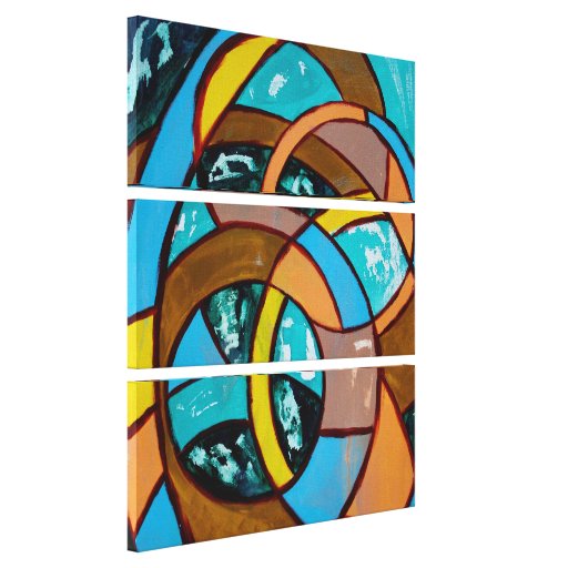 Composition #8 Trio by Michael Moffa Gallery Wrapped Canvas