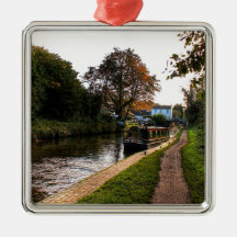 Compton canal and barge christmas tree ornament