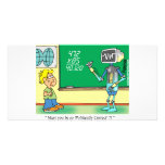 Computer Cartoon Robot in classroom photo cards