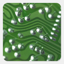 Computer Circuits Square Sticker