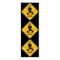 computer crossing (xing) sign bookmark business cards