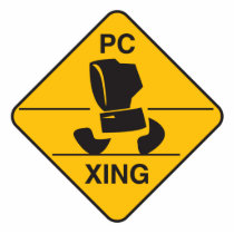 computer crossing (xing) sign acrylic cut out