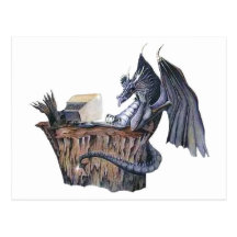 Computer Dragon Post Card