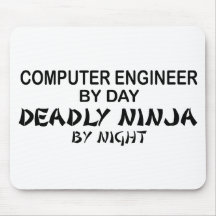Computer Engineer Deadly Ninja Mouse Mat