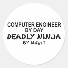 Computer Engineer Deadly Ninja Sticker