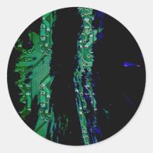 Computer Flare Round Sticker