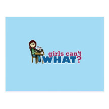 Computer Girl - Light Postcard