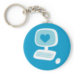 Computer Heart keychains