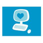 Computer Heart Post Cards