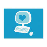 Computer Heart postcards