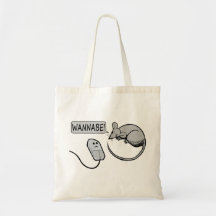 Computer Mouse Wannabe Tote Bags