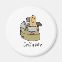 Computer Nut Refrigerator Magnets