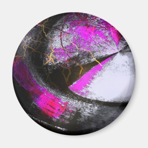 Computer Painting Digital Abstract Refrigerator Magnet