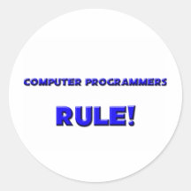 Computer Programmers Rule! Round Sticker