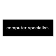 Computer Specialist Business Card