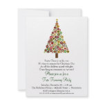 Concentric Circles Christmas Tree Party Invitation