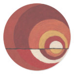 ConcentricCircles Abstract Round Stickers