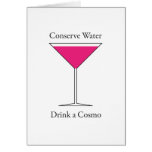 Concerve Water Drink a Cosmo Greeting Cards