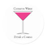 Concerve Water Drink a Cosmo Round Sticker