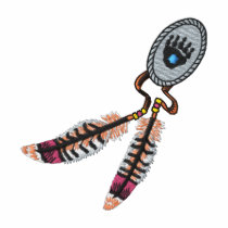 Concho with Feathers