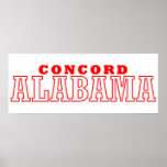 Concord, Alabama City Design Print