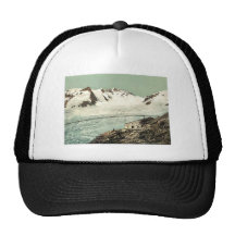 Concordia Hut, Valais, Alps of, Switzerland vintag Mesh Hat