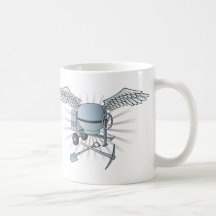 Concrete mixer blue-grey mug