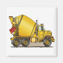 Concrete Truck Square Magnet