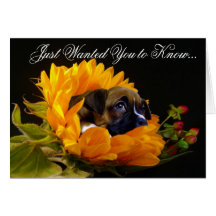 Condolences Boxer puppy greeting card
