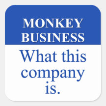 Conducting Monkey Business (3) Square Stickers