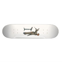 Conductor side view with stand skateboard