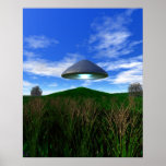Cone Shaped UFO Poster