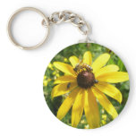 Coneflower & Bee Weevil Beetle Keychain
