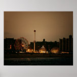 Coney Island at Night, Medium posters